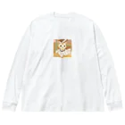 Yoshionekoのカワヨ仕事ネコ ビッグシルエットロングスリーブTシャツ