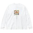 maloneyの被りものクマちゃん ビッグシルエットロングスリーブTシャツ