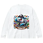 DJシャークのDJシャーク(thank you) Big Long Sleeve T-Shirt