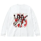 HELLOの赤デビル女ダ・ゾーン Big Long Sleeve T-Shirt