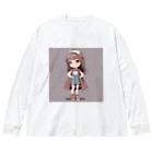 poteto_7のふんふんちゃんです|•'-'•)و✧ ビッグシルエットロングスリーブTシャツ