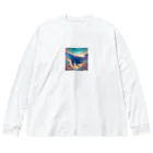 LINEスタンプっぽいグッズショップのクジラさん Big Long Sleeve T-Shirt