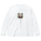 chikarabizのかわいいパンダ、イラストのグッズ Big Long Sleeve T-Shirt