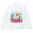 Pom-Dog'sのポメサイエンティスト Big Long Sleeve T-Shirt