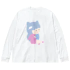 KUMORIのくもりちゃん01 ビッグシルエットロングスリーブTシャツ