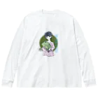 chicodeza by suzuriのカエル好きな女の子 Big Long Sleeve T-Shirt