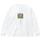 Nekonan Itemsの花園のプリンセスキャット Big Long Sleeve T-Shirt