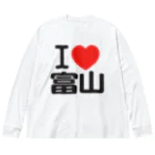 I LOVE SHOPのI LOVE 富山 Big Long Sleeve T-Shirt