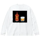 NokuchiiのTHE TAKASAKI SINGLE MALT JAPANEZE WHISKY AGED 027 YEARS ビッグシルエットロングスリーブTシャツ