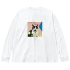 hatiwarenek-gomaのゴマの一言「選挙にいくにゃ」 Big Long Sleeve T-Shirt