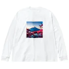 P.H.C（pink house candy）の富士山と紅葉、そして湖のグッズ Big Long Sleeve T-Shirt