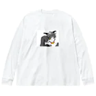 プラットフォームの猫メン ビッグシルエットロングスリーブTシャツ