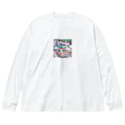 ryuko0601のアニメーション　車 ビッグシルエットロングスリーブTシャツ