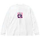 木馬の太っちょパンダ Big Long Sleeve T-Shirt