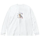 soraseaの冬の小鳥　グッズ ビッグシルエットロングスリーブTシャツ