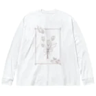 りゅみshopのワイヤーアート風フラワー Big Long Sleeve T-Shirt