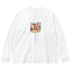 candokysの街ゆくDOG Big Long Sleeve T-Shirt