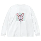 Shop Miwa1 のUSAGI ビッグシルエットロングスリーブTシャツ