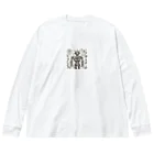 8ball.AI.artのロボット　基盤図 Big Long Sleeve T-Shirt