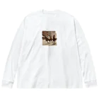 うまうまのclassic horse Big Long Sleeve T-Shirt