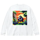 Crook-Aaronのぴくせるごりら Big Long Sleeve T-Shirt