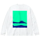 やさしい植木鉢屋さんのネコお尻ダチ_#1_背景 Big Long Sleeve T-Shirt