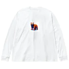 raio-nのレゴ風の熊くん Big Long Sleeve T-Shirt