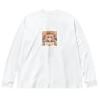 G7のショップの 花咲く彼方の美少女のアートコレクションBeauty Amidst Blossoms - Girl's Art Collection ビッグシルエットロングスリーブTシャツ