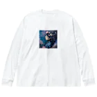 ZZRR12の「夜桜の幻想：桜の精霊」 - "Night Sakura Fantasia: Spirit of the Cherry Blossom" Big Long Sleeve T-Shirt