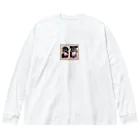 キャンドルドックの可愛いブラックタン兄弟 Big Long Sleeve T-Shirt