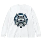 niko&PANDA shopのフクロウリース Big Long Sleeve T-Shirt