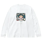 たまき工房の呑(どん)天使のクリスマスデフォルメ Big Long Sleeve T-Shirt