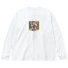 sobamaniaのスマイルドッグ Big Long Sleeve T-Shirt