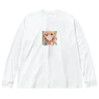 大竹栄喜の見つめる金髪少女 Big Long Sleeve T-Shirt