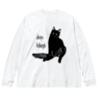 Cat is Godのalways lethargic ビッグシルエットロングスリーブTシャツ