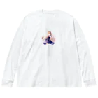 かわいい女の子とシュールな絵のアリスマーガレットちゃん Big Long Sleeve T-Shirt