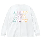 はしくれじゃいSHOPのHAPPYはっぴーハッピー Big Long Sleeve T-Shirt