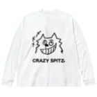 ehime@けだま&もち＆すみのCRAZY SPITZ「HA HA HA」 ビッグシルエットロングスリーブTシャツ