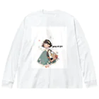 piyotanpiのgoing out girl ビッグシルエットロングスリーブTシャツ