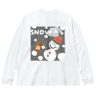 YF_familleの雪だるま ビッグシルエットロングスリーブTシャツ