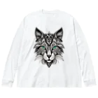 629_CAT_ARTのモノラルキャット Big Long Sleeve T-Shirt