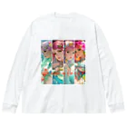 💖宇宙整体♪🌈♪こころからだチャンネル♪💖のThere are infinite rays of love in my eyes Big Long Sleeve T-Shirt