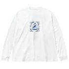 okiteのかごの中の青い鳥 ビッグシルエットロングスリーブTシャツ