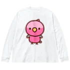 いんこ屋堂のモモイロインコ ビッグシルエットロングスリーブTシャツ