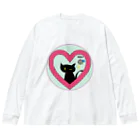 Amasyuiroのmagboxシリーズ　～ウィンク黒猫～ Big Long Sleeve T-Shirt