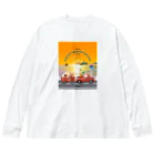 CyberArmadilloの湘南藤沢（2430）夕焼けコレクション Big Long Sleeve T-Shirt