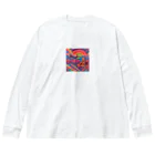 彩虎TigdolのPsychedelic history mix 3 Big Long Sleeve T-Shirt