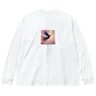 miraiのみらいの空を舞う天使 Big Long Sleeve T-Shirt