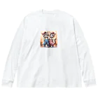 zhaoyushuangの可愛い子猫イラスト Big Long Sleeve T-Shirt