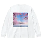 takuSHOP99の和の桜 ビッグシルエットロングスリーブTシャツ